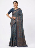 Beautiful Digital Print Premium Tussar Saree