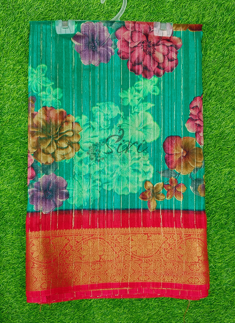 Beautiful Printed Fancy Silk Saree