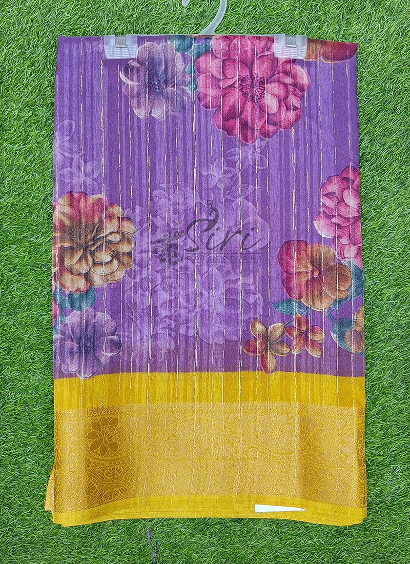 Beautiful Printed Fancy Silk Saree