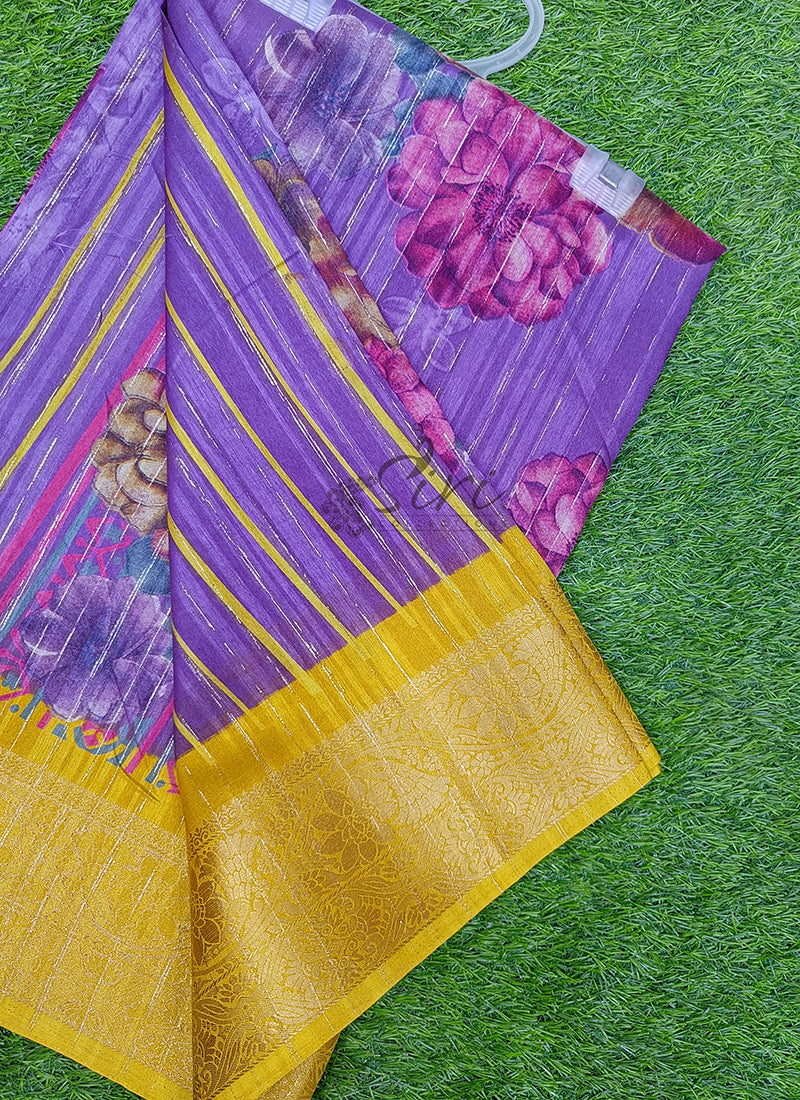 Beautiful Printed Fancy Silk Saree