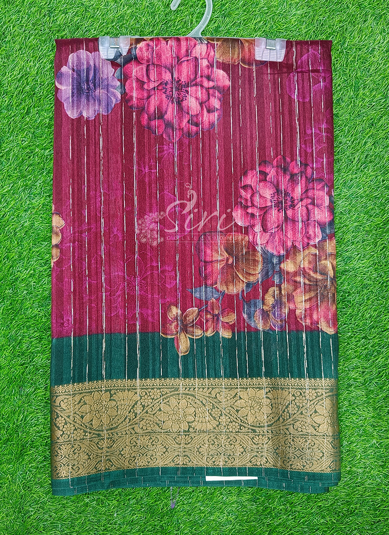 Beautiful Printed Fancy Silk Saree