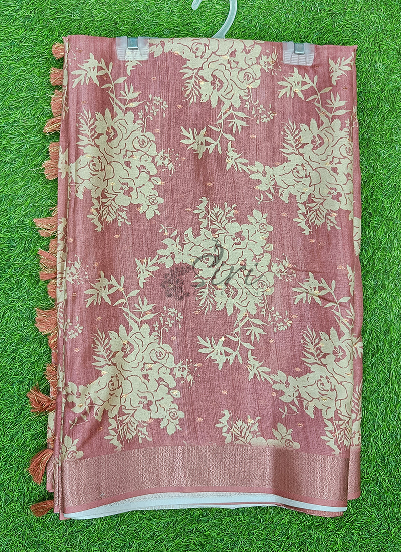 Beautiful Digital Print Soft Silk Saree