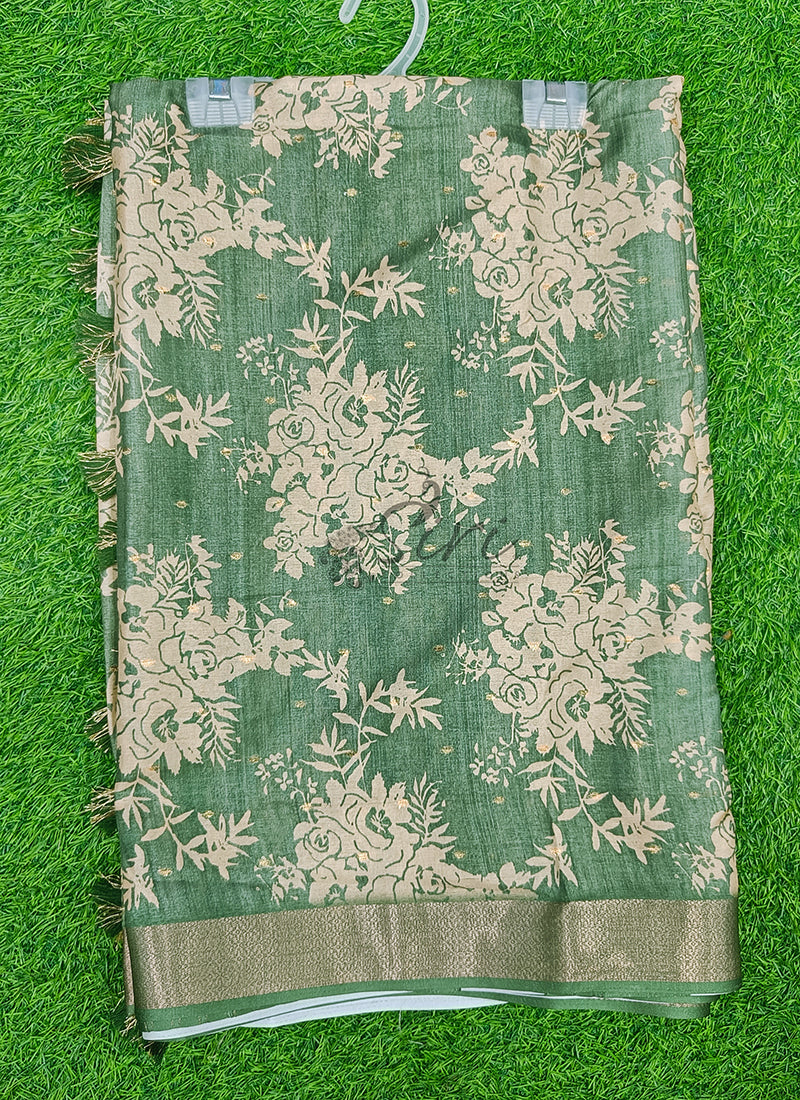 Beautiful Digital Print Soft Silk Saree