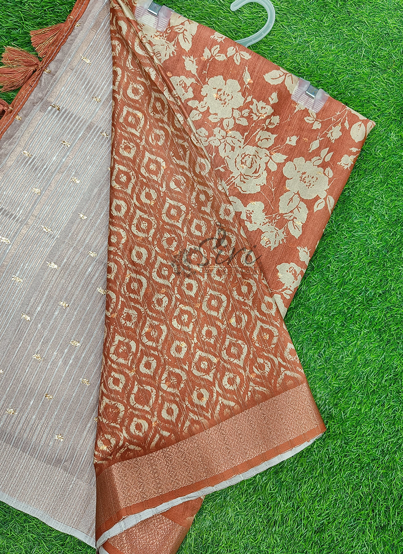 Beautiful Digital Print Soft Silk Saree