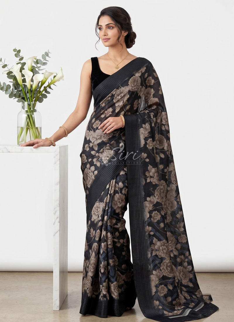 Beautiful Printed Fancy Silk Saree