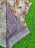 Lovely Digital Print Linen Saree