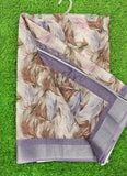 Lovely Digital Print Linen Saree