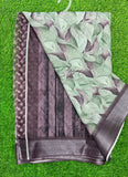 Lovely Digital Print Linen Saree