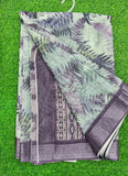 Lovely Digital Print Linen Saree