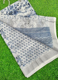 Lovely Digital Print Linen Saree
