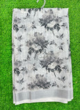Lovely Digital Print Linen Saree