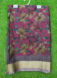 Beautiful Printed Jute Cotton Saree