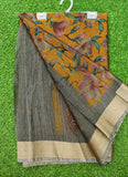 Beautiful Printed Jute Cotton Saree