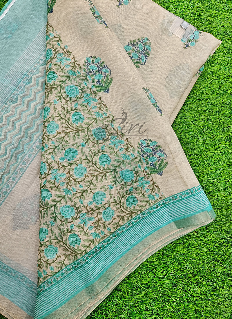 Elegant Digital Print Chanderi Saree
