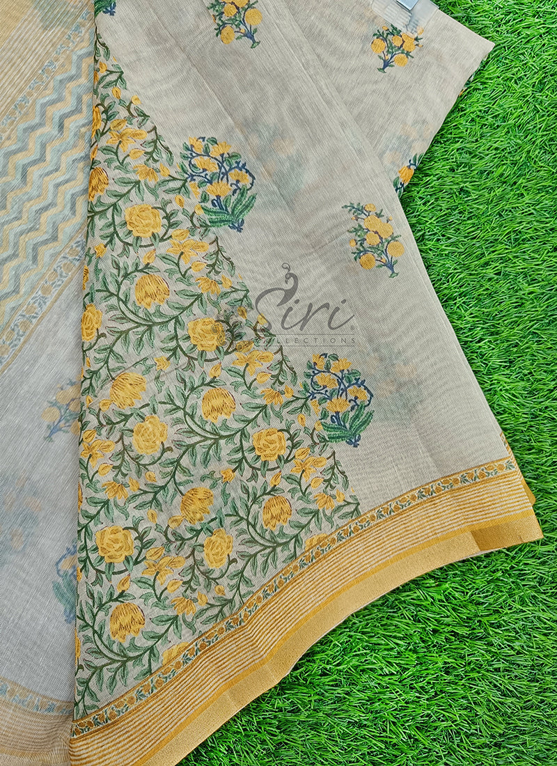 Elegant Digital Print Chanderi Saree