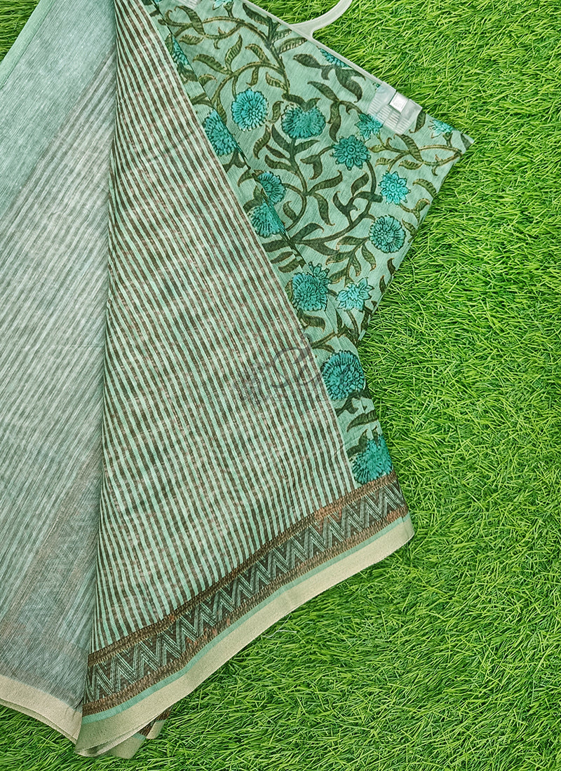 Elegant Digital Print Chanderi Saree