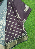 Beautiful Digital Print Fancy Tussar Saree