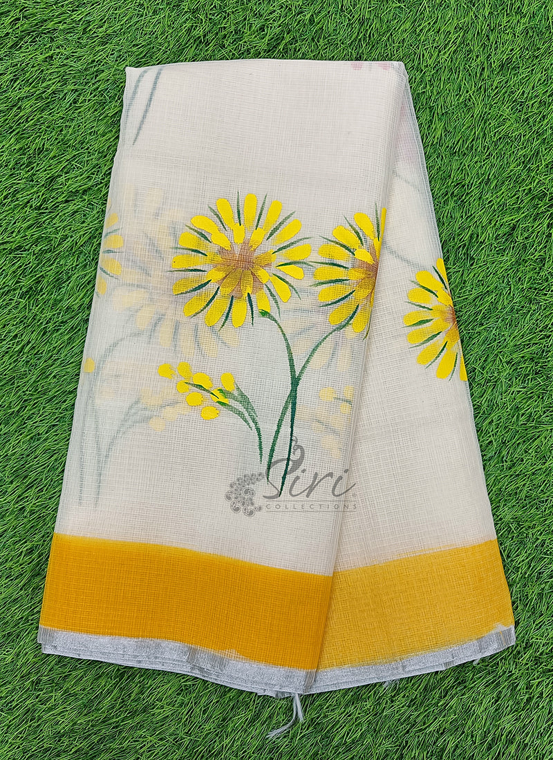 Beautiful Kota Saree in Hand Brush Paint