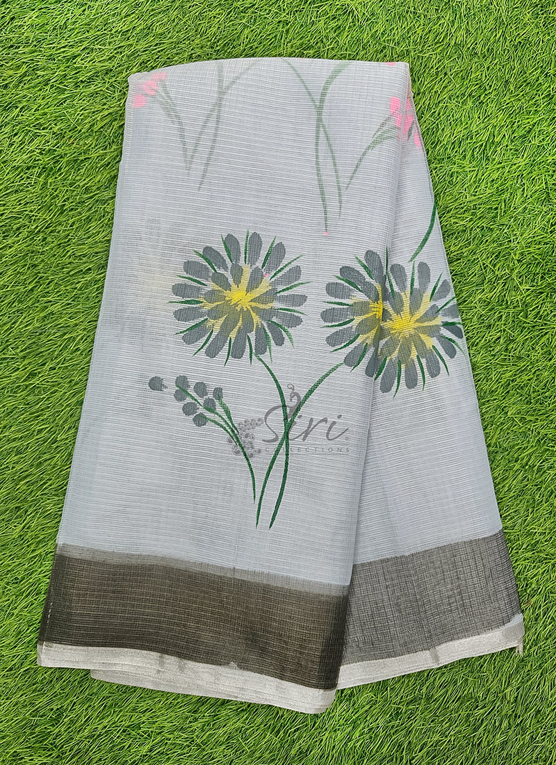 Beautiful Kota Saree in Hand Brush Paint