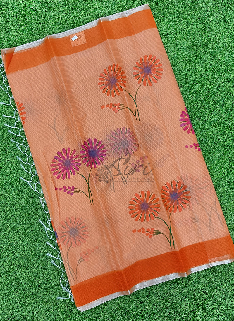 Beautiful Kota Saree in Hand Brush Paint