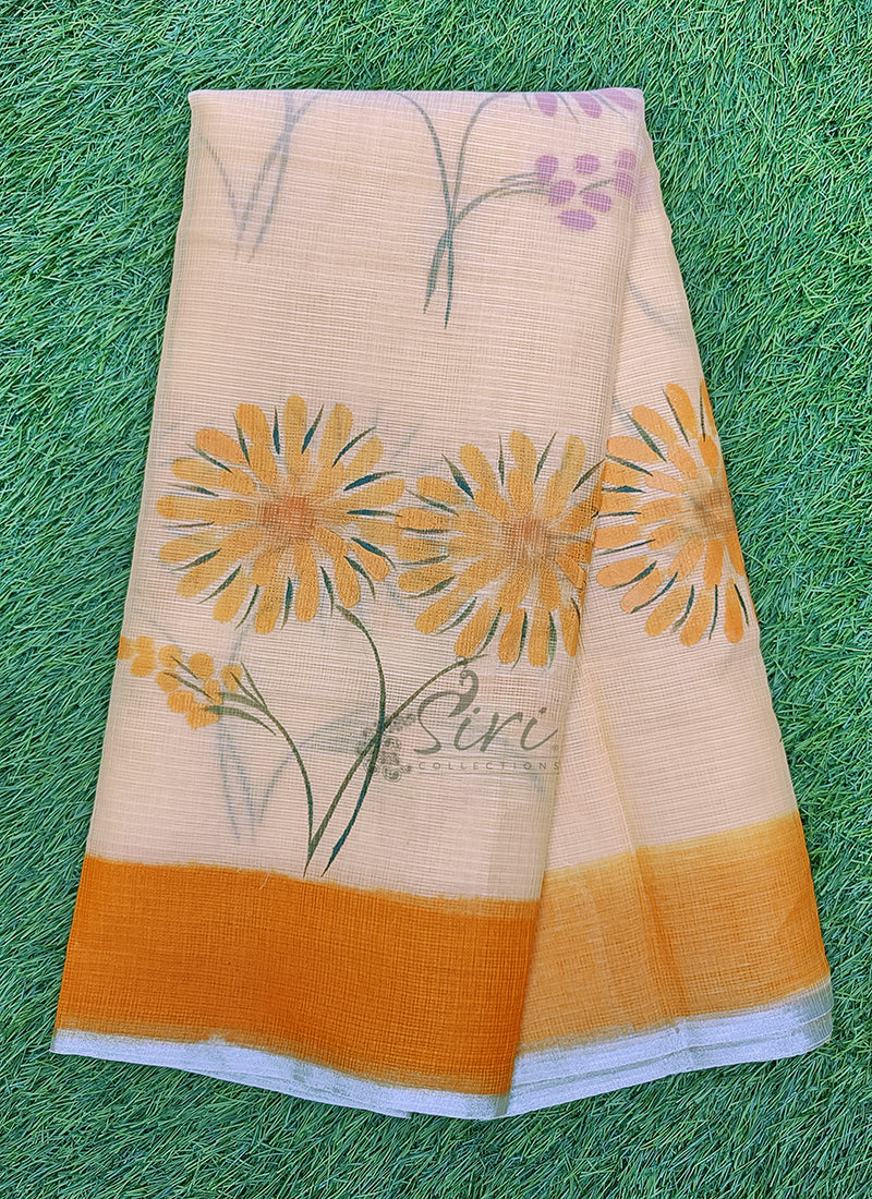 Beautiful Kota Saree in Hand Brush Paint
