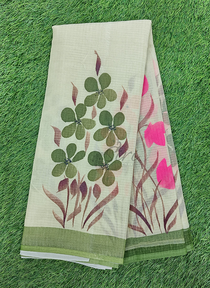 Beautiful Kota Saree in Hand Brush Paint