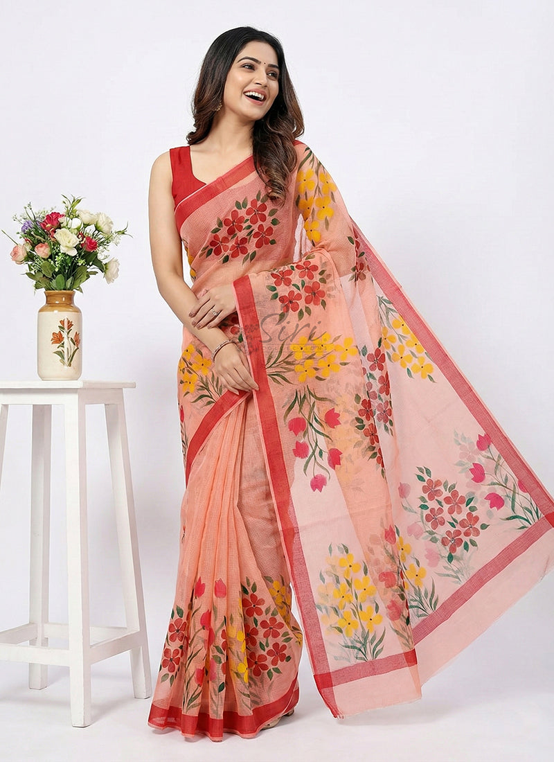 Beautiful Kota Saree in Hand Brush Paint