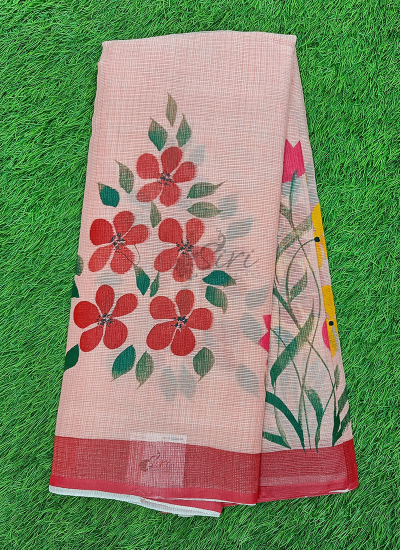 Beautiful Kota Saree in Hand Brush Paint