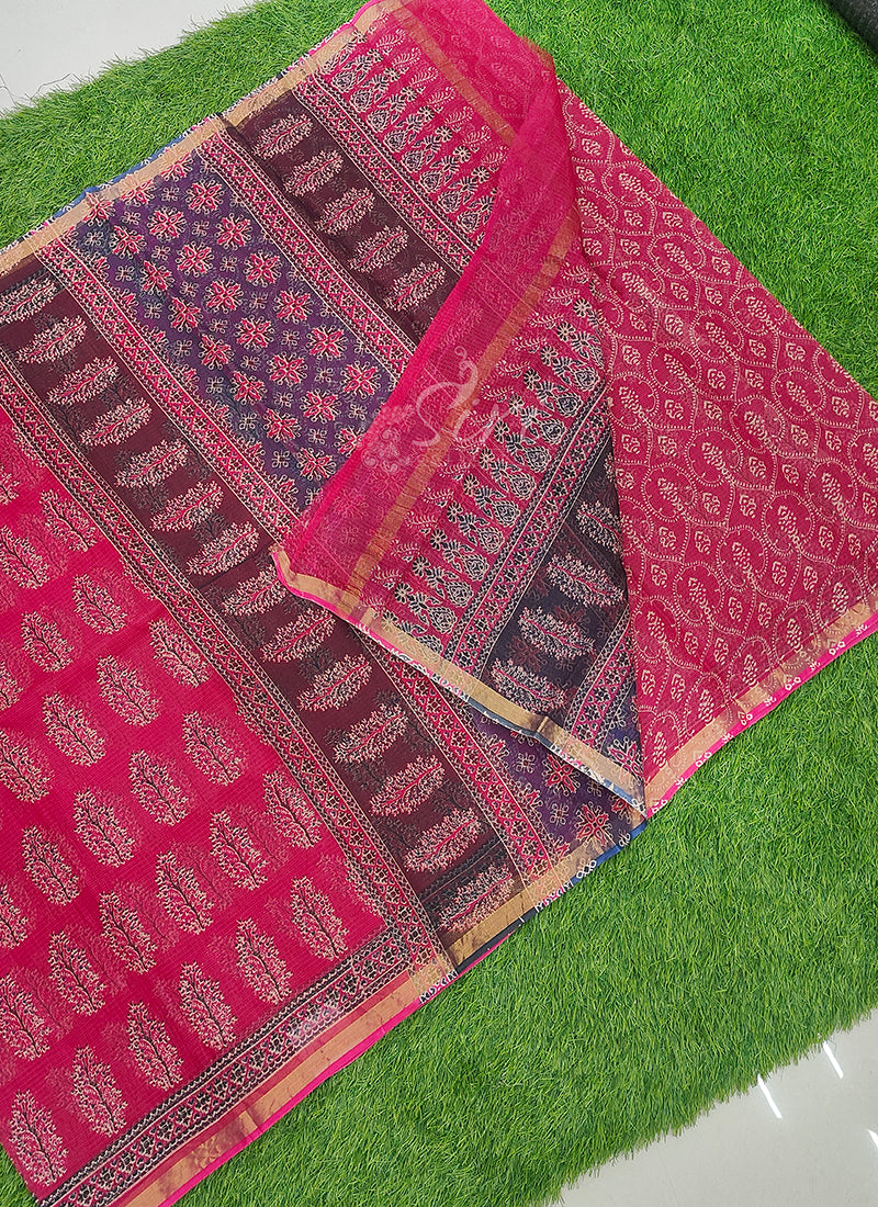 Beautiful Printed Pure Cotton Kota Saree