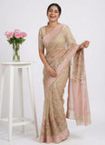 Elegant Supernet Saree in Embroidery Work