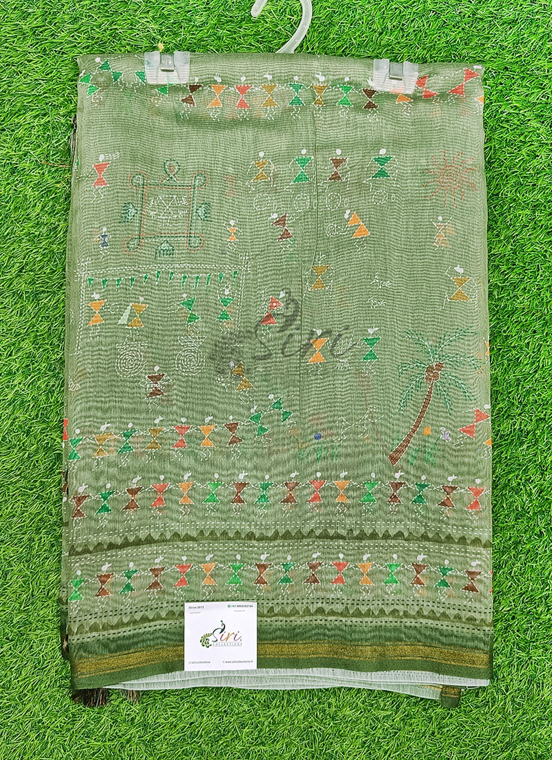 Beautiful Digital Print Chanderi Saree