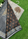 Beautiful Digital Print Linen Saree