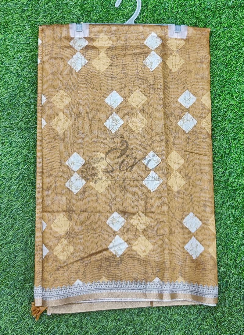 Beautiful Digital Print Chanderi Saree