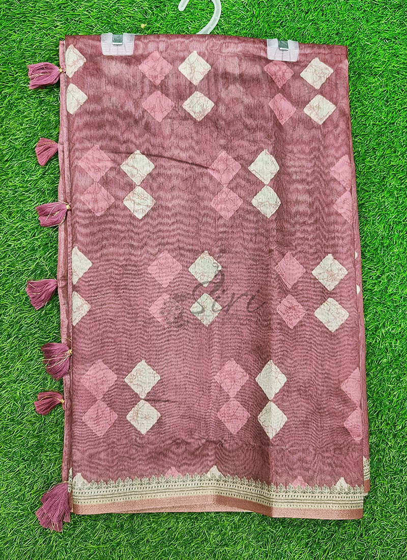 Beautiful Digital Print Chanderi Saree