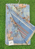 Beautiful Digital Print Soft Linen Saree