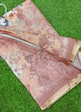 Beautiful Digital Print Soft Linen Saree