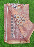 Beautiful Digital Print Soft Linen Saree