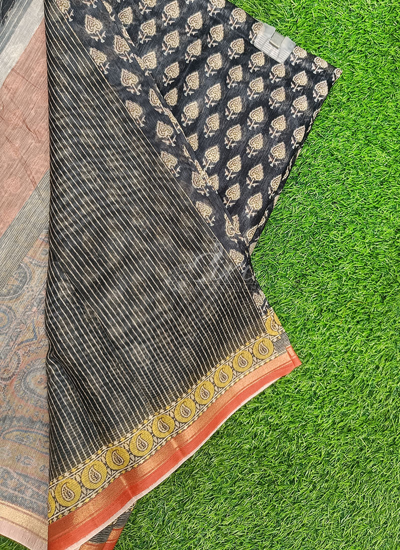 Beautiful Digital Print Chanderi Saree