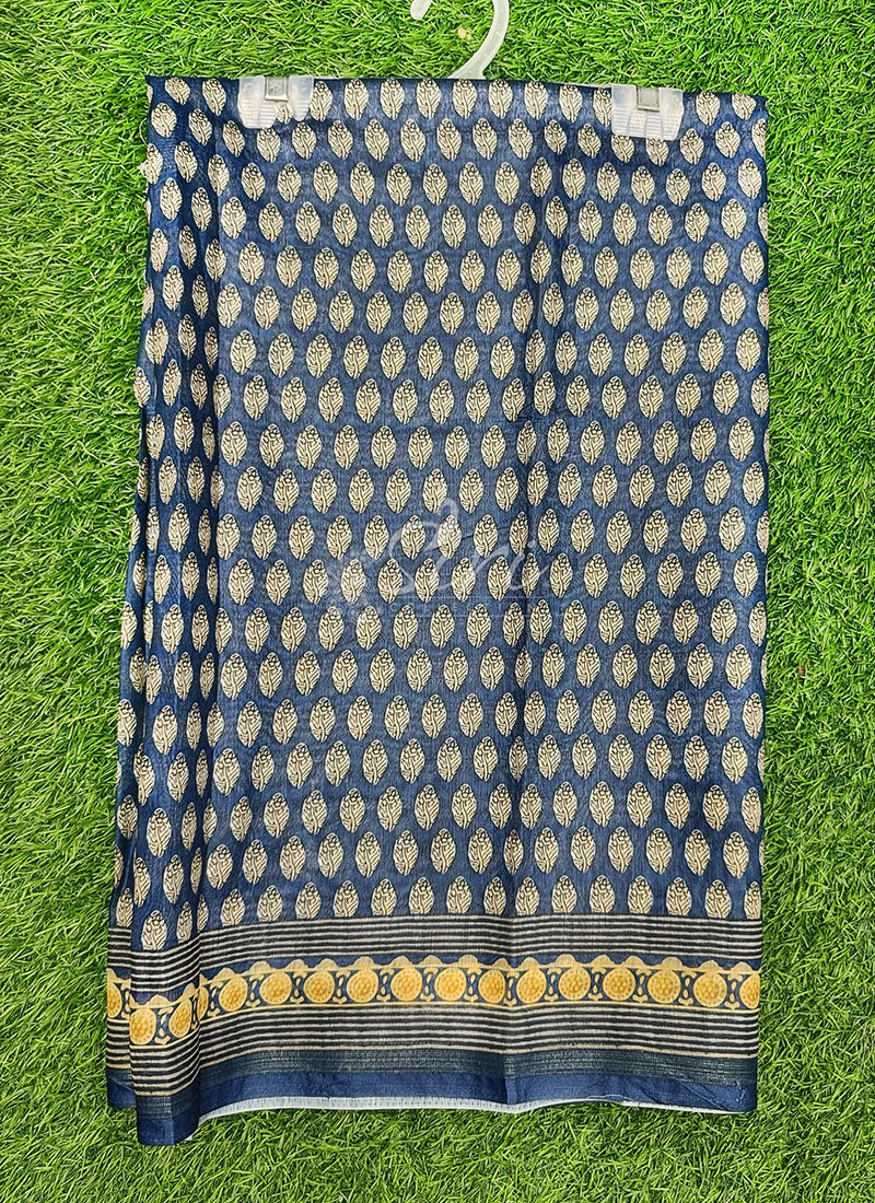 Beautiful Digital Print Chanderi Saree