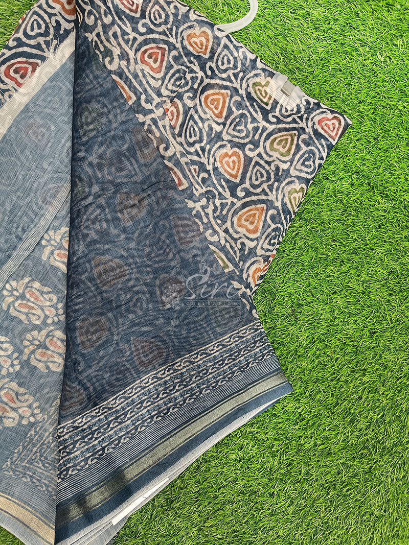 Beautiful Digital Print Chanderi Saree