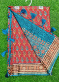 Beautiful Digital Print Tussar Saree