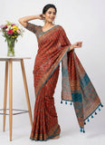 Beautiful Digital Print Tussar Saree
