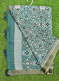 Beautiful Digital Print Tussar Saree