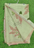 Beautiful Digital Print Soft Linen Saree
