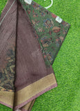 Latest Fancy Jute Cotton Saree