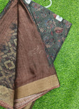 Latest Fancy Jute Cotton Saree