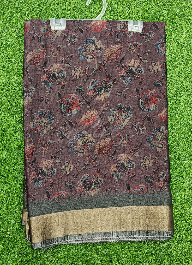 Latest Fancy Jute Cotton Saree