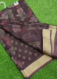 Latest Fancy Jute Cotton Saree