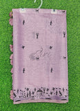 Latest Fancy Cotton Saree in Warli Design Borders
