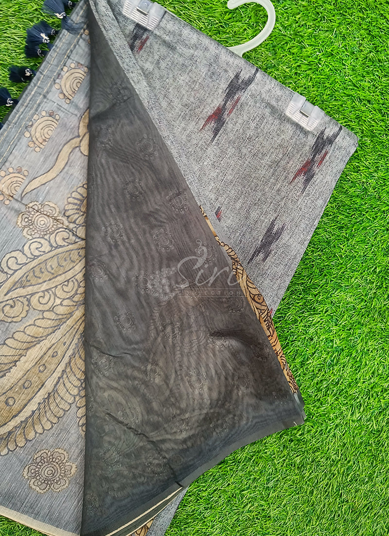 Lovely Digital Print Chanderi Saree